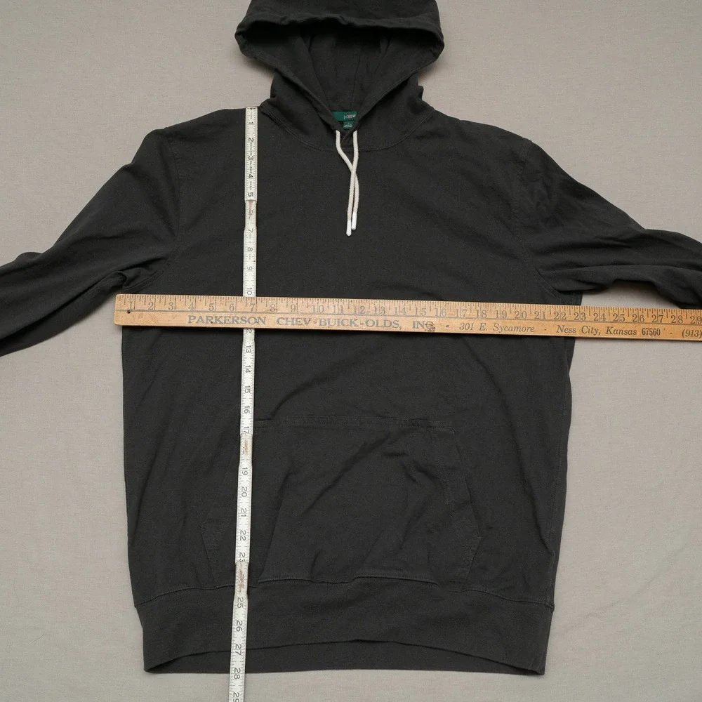 J Crew Re-Imagined Oarsman Logo Lightweight Gray Hoodie‎ Adult Large